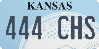 KS license plate 444CHS