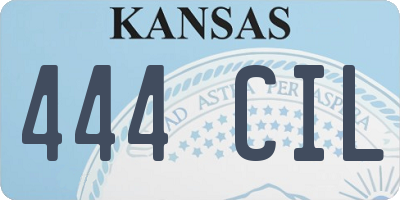 KS license plate 444CIL