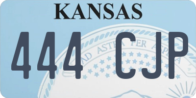 KS license plate 444CJP