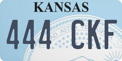 KS license plate 444CKF