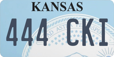 KS license plate 444CKI