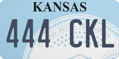 KS license plate 444CKL