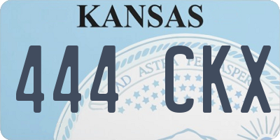 KS license plate 444CKX