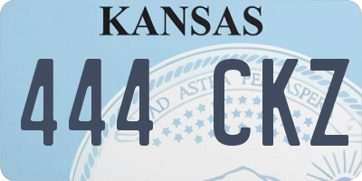 KS license plate 444CKZ