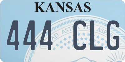 KS license plate 444CLG