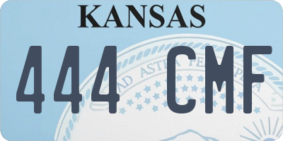 KS license plate 444CMF