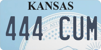 KS license plate 444CUM