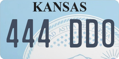 KS license plate 444DDO