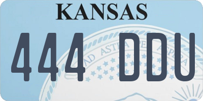 KS license plate 444DDU