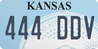 KS license plate 444DDV
