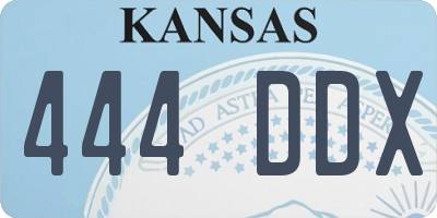 KS license plate 444DDX