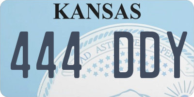 KS license plate 444DDY