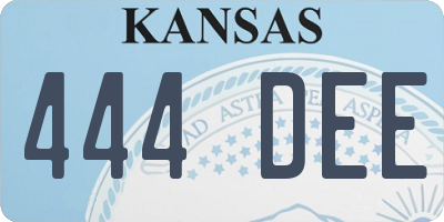 KS license plate 444DEE