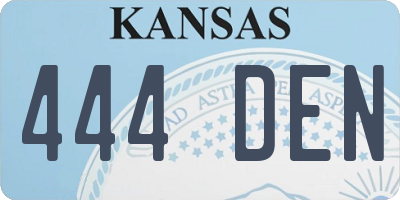 KS license plate 444DEN