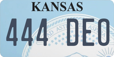KS license plate 444DEO