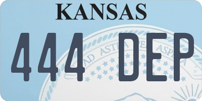 KS license plate 444DEP