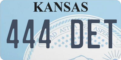 KS license plate 444DET