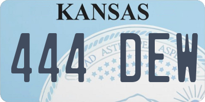 KS license plate 444DEW