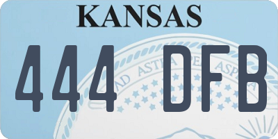 KS license plate 444DFB