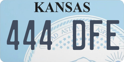 KS license plate 444DFE