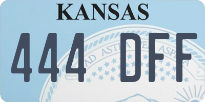 KS license plate 444DFF