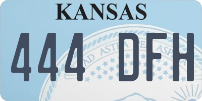 KS license plate 444DFH