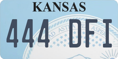 KS license plate 444DFI