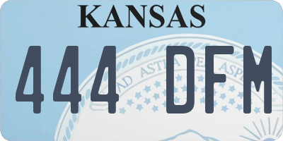 KS license plate 444DFM