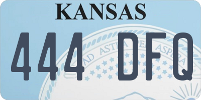 KS license plate 444DFQ