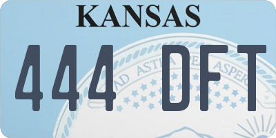 KS license plate 444DFT