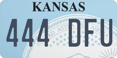 KS license plate 444DFU