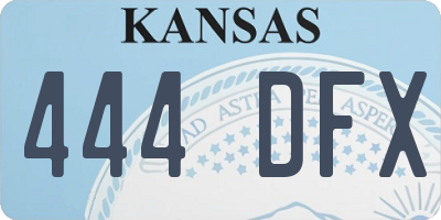 KS license plate 444DFX