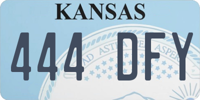 KS license plate 444DFY