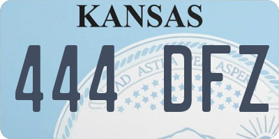 KS license plate 444DFZ