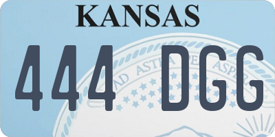 KS license plate 444DGG