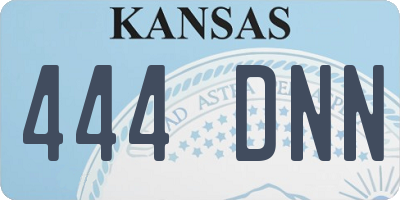 KS license plate 444DNN