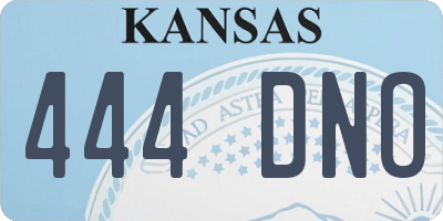 KS license plate 444DNO