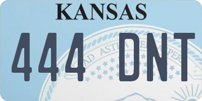 KS license plate 444DNT