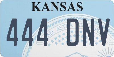 KS license plate 444DNV