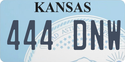 KS license plate 444DNW
