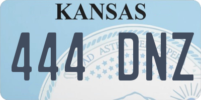 KS license plate 444DNZ