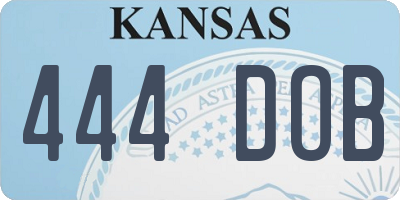 KS license plate 444DOB