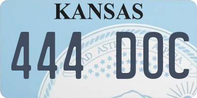 KS license plate 444DOC
