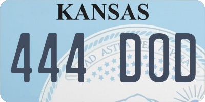 KS license plate 444DOD