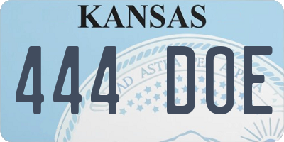 KS license plate 444DOE