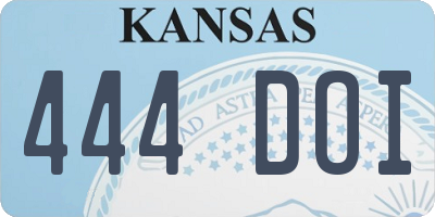 KS license plate 444DOI