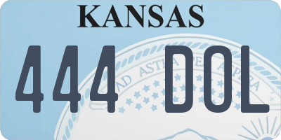 KS license plate 444DOL