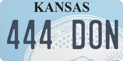 KS license plate 444DON