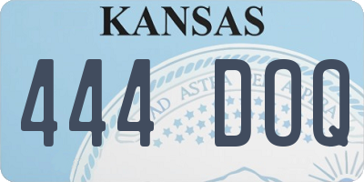 KS license plate 444DOQ