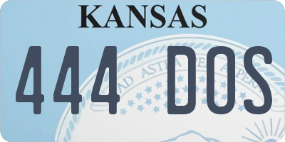 KS license plate 444DOS